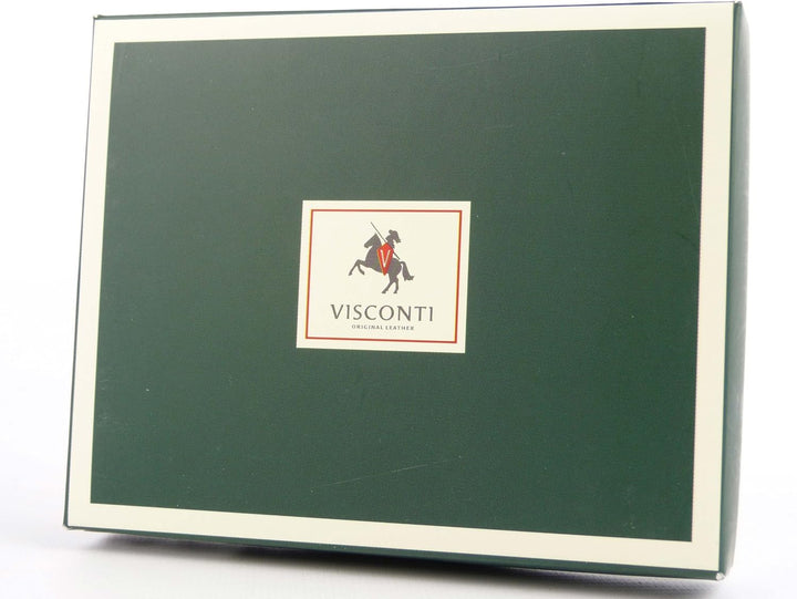 Herren LUXURIÖSE LEDER GELDBÖRSE Von VISCONTI Monza Kollektion In Italienisch Schwarz - Geschenkverp