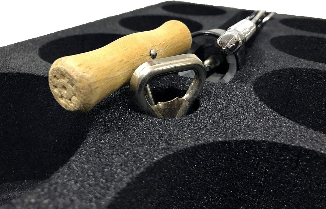 SCHAUMEX® Flaschenhalter aus Schaumstoff – Platz für 8 Flaschen/Getränke – Spezialschaumstoff für Ca