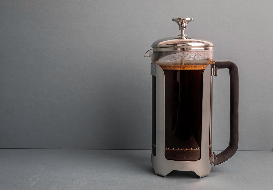 La Cafetière Roma Kaffeebereiter aus Edelstahl, 8 Tassen, silberfarben, in Geschenkverpackung, Silbe