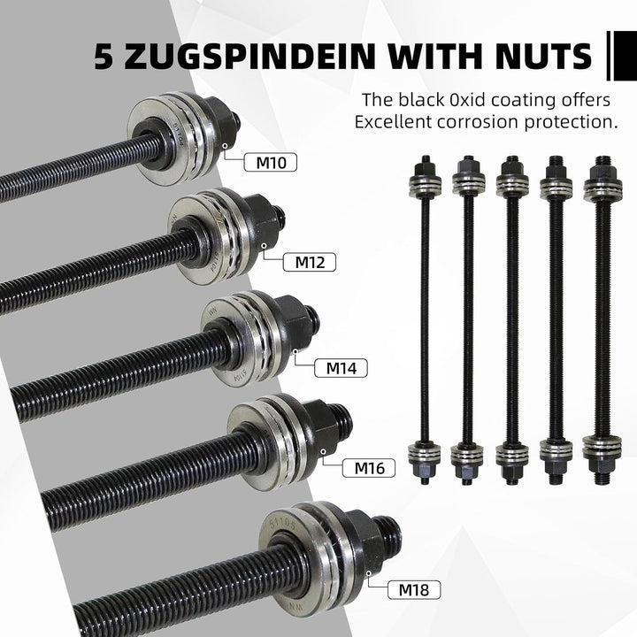 CCLIFE 27tlg Silentlager Werkzeug Abzieher Satz Gummibuchsen Buchsen Achslager Montage Demontage