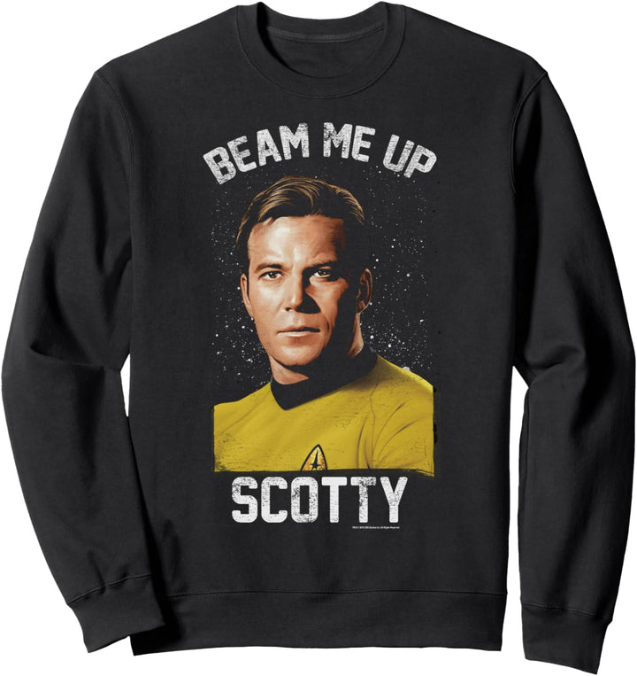 Star Trek The Original Series Beam Me Up Text Poster Sweatshirt