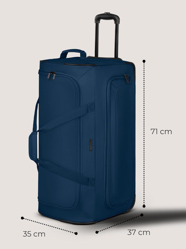 REDOLZ grosse L Trolley-Reisetasche mit Rollen 71 cm | 81 Liter | für Männer & Frauen (Duffle Essent