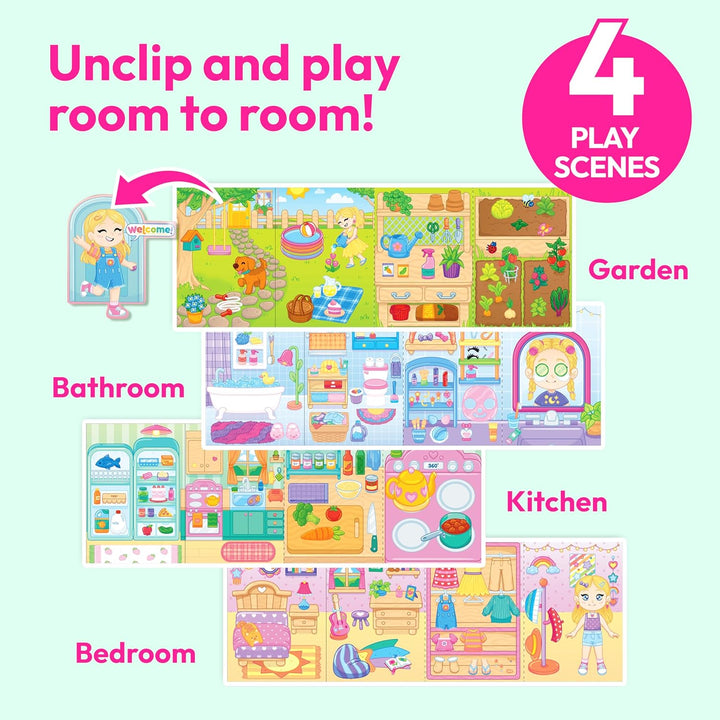 Klever Kits Wiederverwendbares Stickerbuch 3D-Stickerbücher für Kinder, tragbar, wasserdicht, geeign