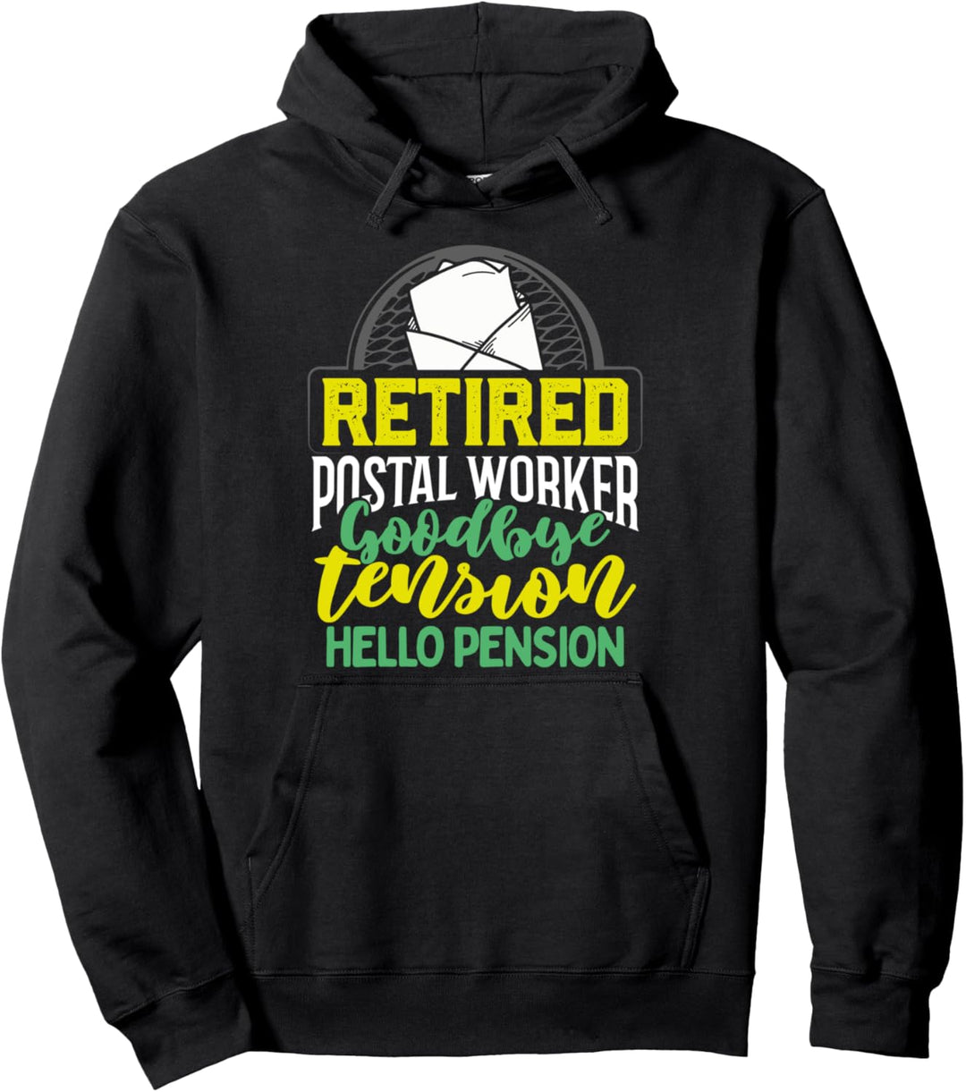 Retirement Mailman Party Design Retired Postal Worker Funny Pullover Hoodie