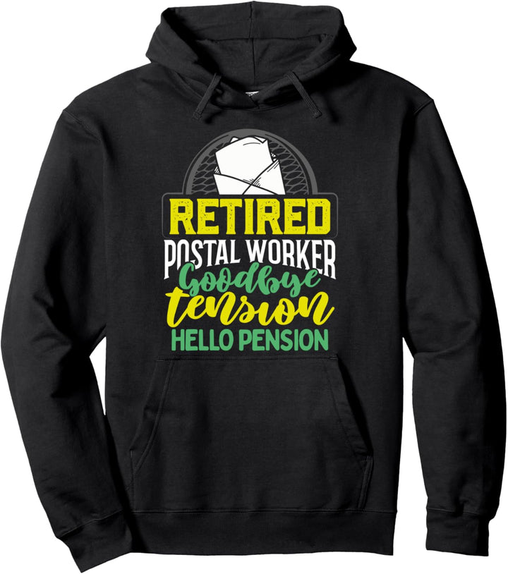 Retirement Mailman Party Design Retired Postal Worker Funny Pullover Hoodie