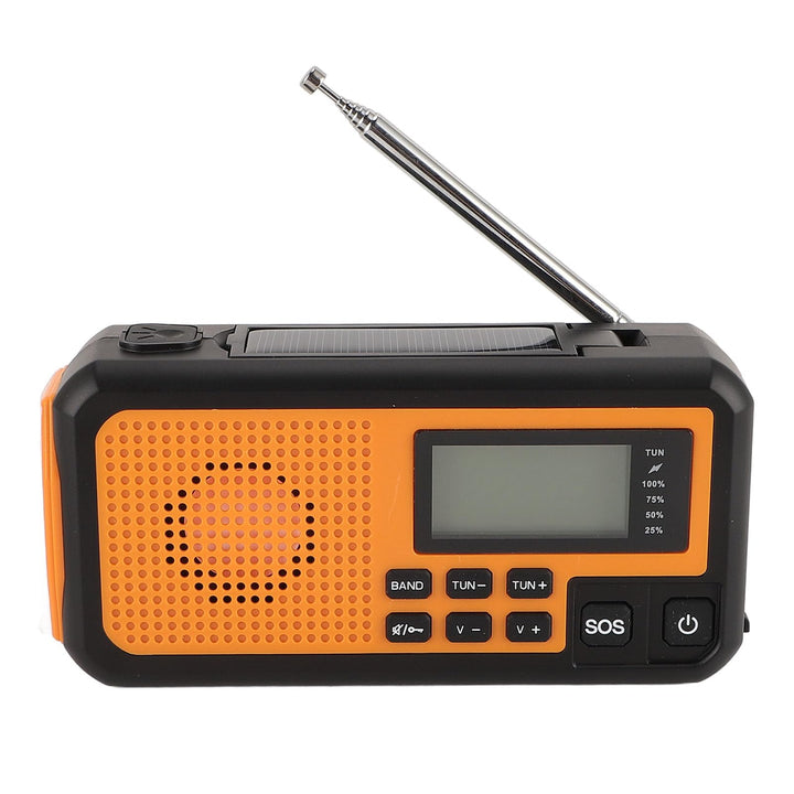 Notfall-Wetterradio, Kurbelradio, Solarradio, 4000-mAh-Wetterwarnradio, Solarladung, Handkurbel und