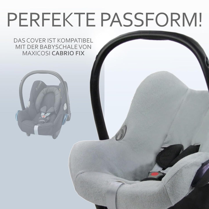 Frottee Sommerbezug [Schonbezug für Babyschale] Autositz kompatibel mit Maxi Cosi Cabrio Fix + GRATI