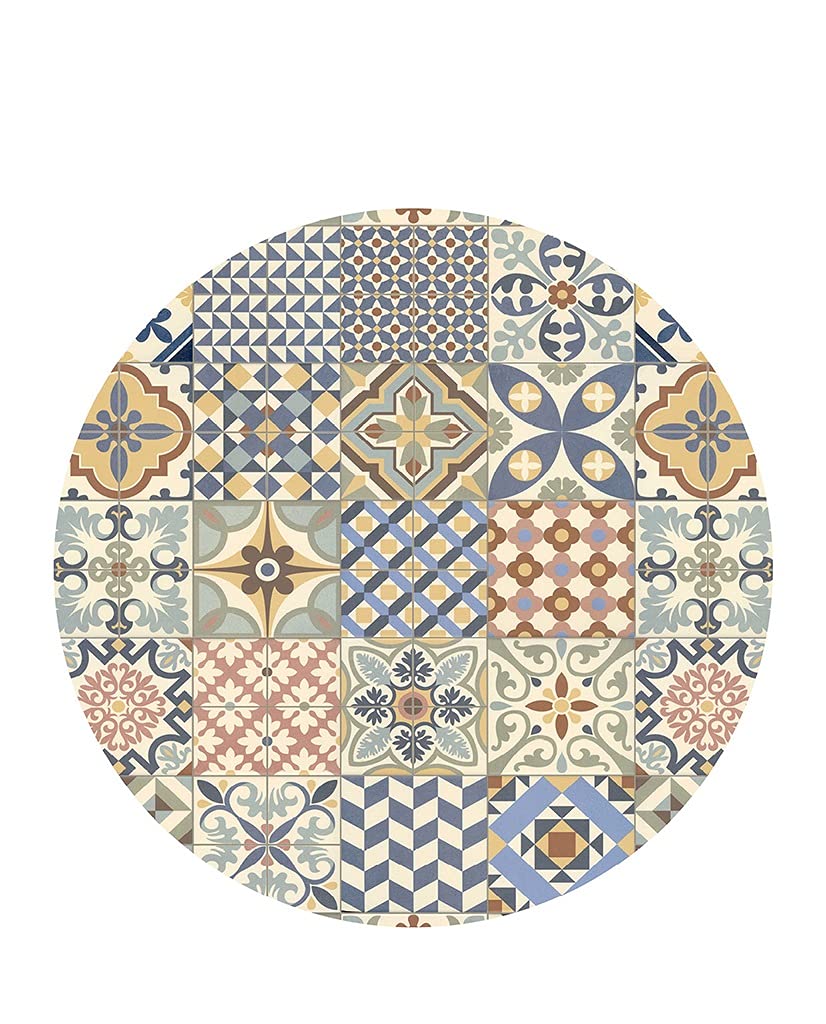 Vilber, Toledo Vinyl-Teppich, rund, Farbe 01, Durchmesser 97 cm