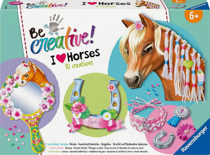 Ravensburger BeCreative Multi Activities Horses - Bastelset für Kinder ab 6 Jahren, Pferde-Bastelpro