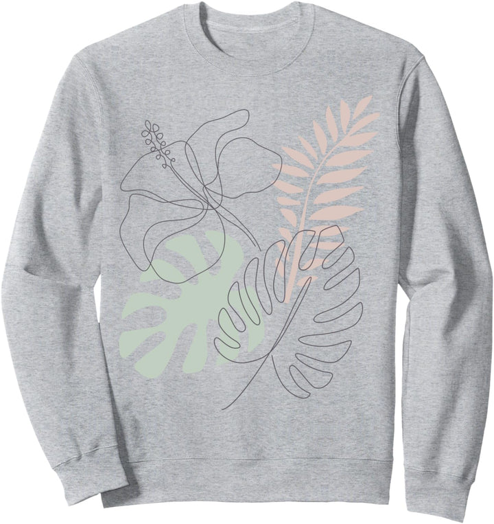 Trendy Tropical Outline Sweatshirt
