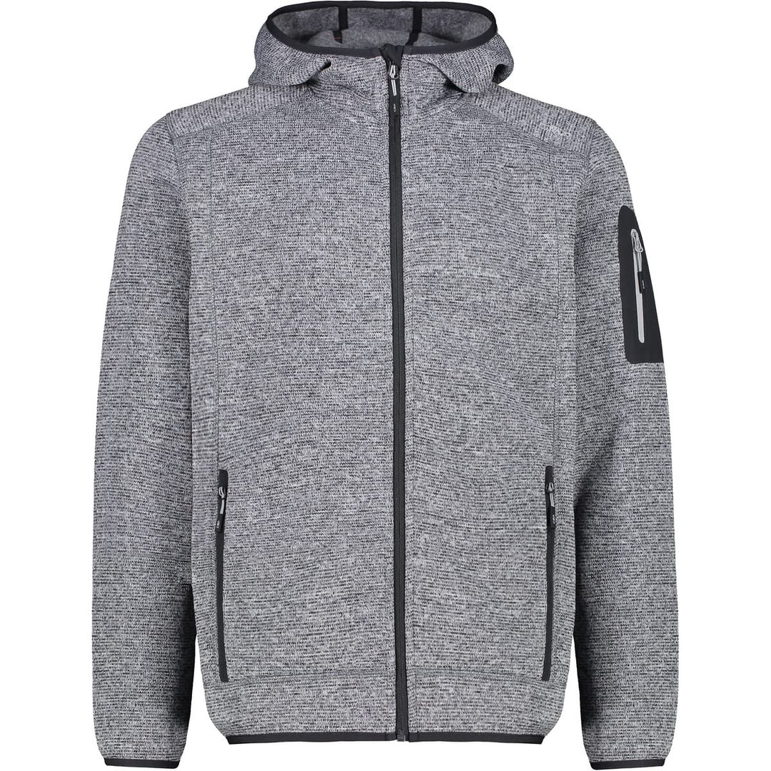 CMP Herren Fleecejacke Fleecejacke, Eis-Titanium-Schwarz