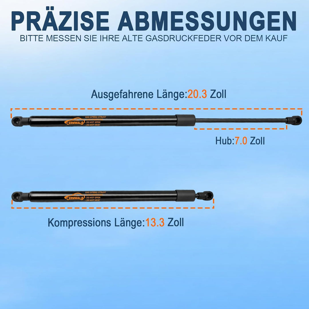 2x Kofferraum Dämpfer für Suzuki Vitara (LY) 2015-present, Gasfeder Heckklappe Schwarz Heckklappendä