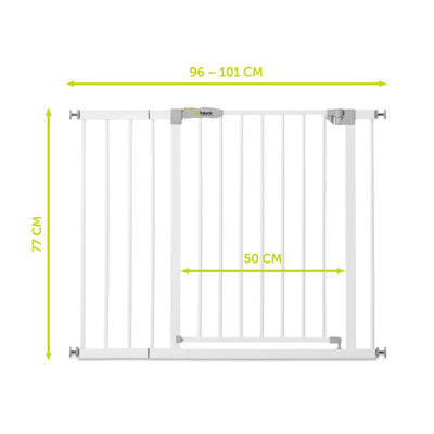 Hauck Türschutzgitter / Treppenschutzgitter für Kinder Open N Stop KD Safety Gate inkl. 21 cm Verlän