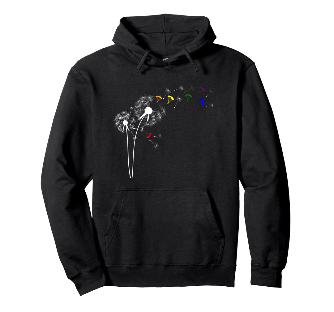Buntes Pusteblumen Paragliding Pullover Hoodie