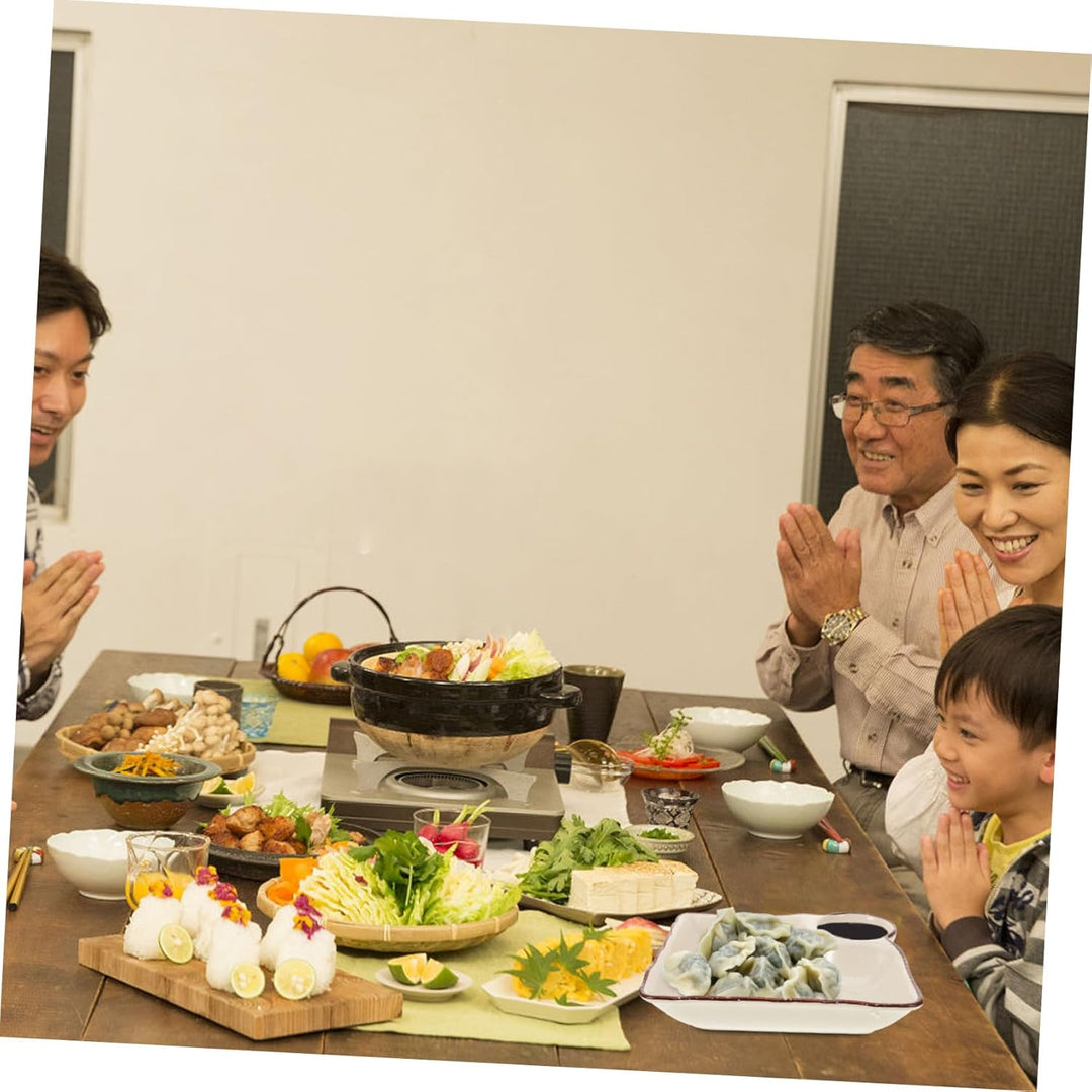 TOYANDONA Keramik Dumpling Teller mit Sossenfach Japanischer Sushi Servierteller aus Bruchfester Ker