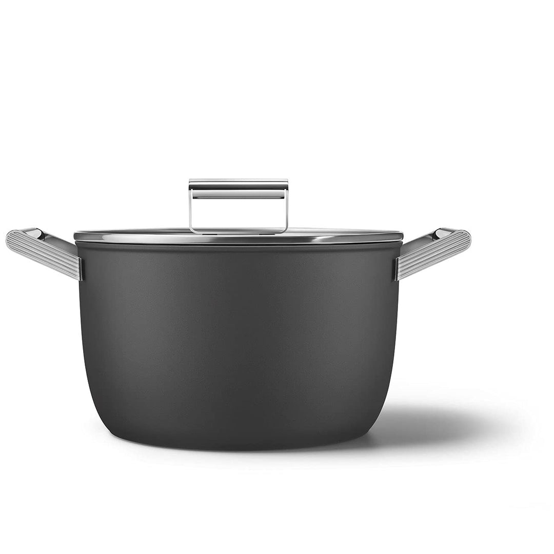 SMEG, Antihaft-Bräter CKFC2611BLM, Durchmesser 26 cm, Seitengriffe aus Edelstahl, für alle Herdarten