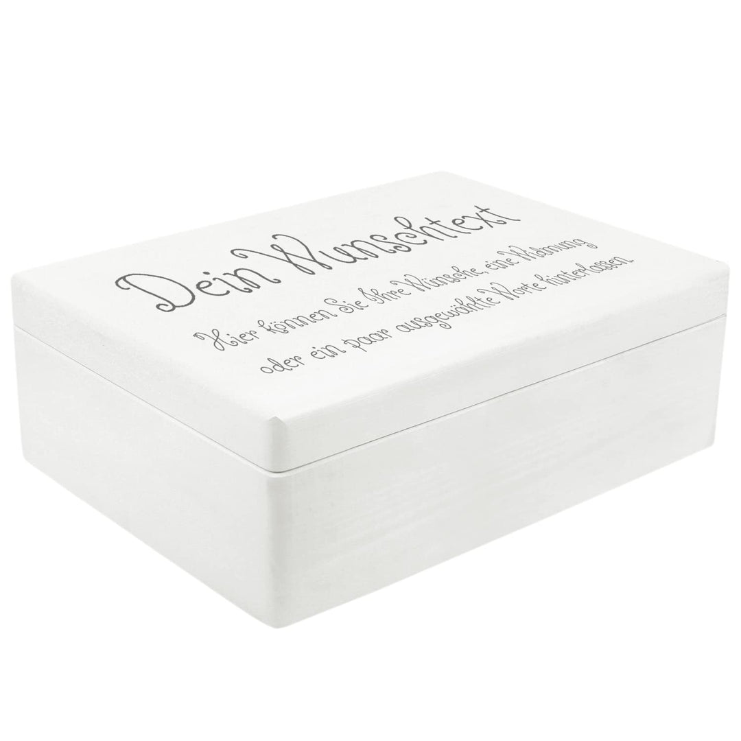 Creative Deco Weisse Personalisierte Geschenke Wunschtext Holzkiste | Dein Eigener Beliebig Text Ind