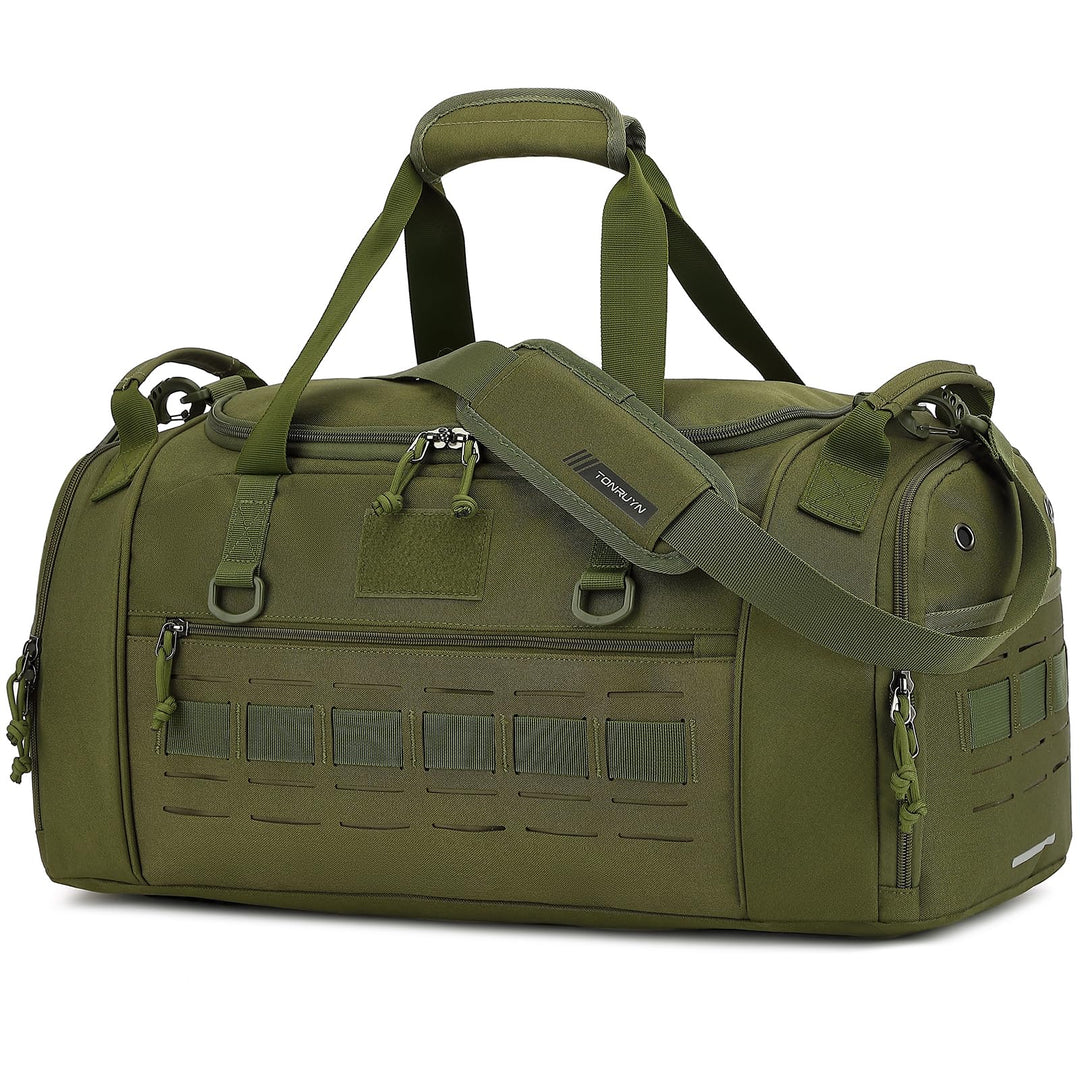 Taktische Sporttasche Herren 45L Reisetasche Mittelgross mit Schuhfach und Laptopfach Leicht Trainin