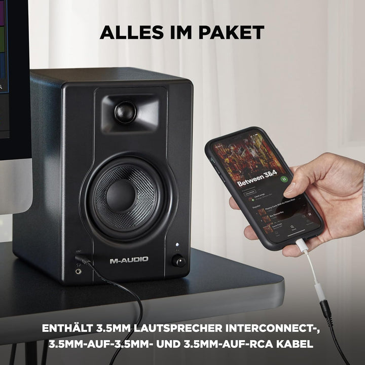 M-Audio BX4 4,5" Studio-Monitore High-Definition Monitor Lautsprecher Boxen für Recording und Multim
