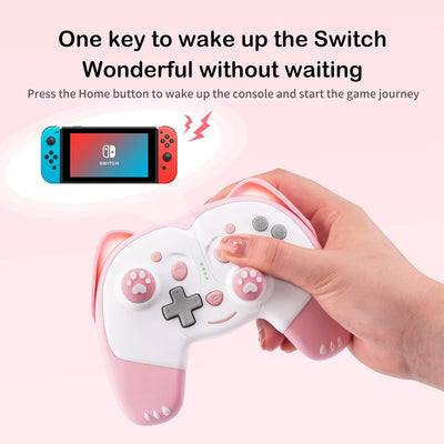 AJIJAR Kabelloser Controller kompatibel mit Nintendo Switch/Switch Lite, Bluetooth Pro Controller mi