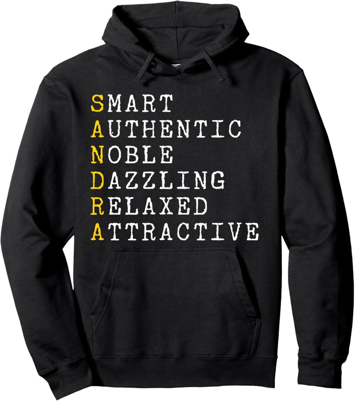 Sandra Adjektive Personalisiert, Sandra Name, Frau Sandra Pullover Hoodie