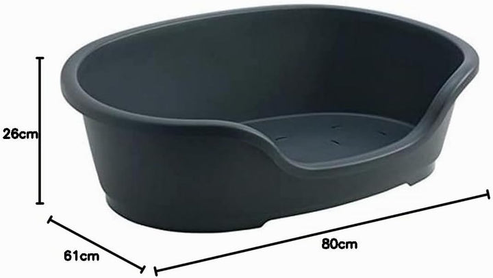 Karlie Haustierkorb Domus L: 80 cm B: 61 cm H: 26 cm schwarz 80 cm Innenfläche 80X61X24 cm Schwarz,