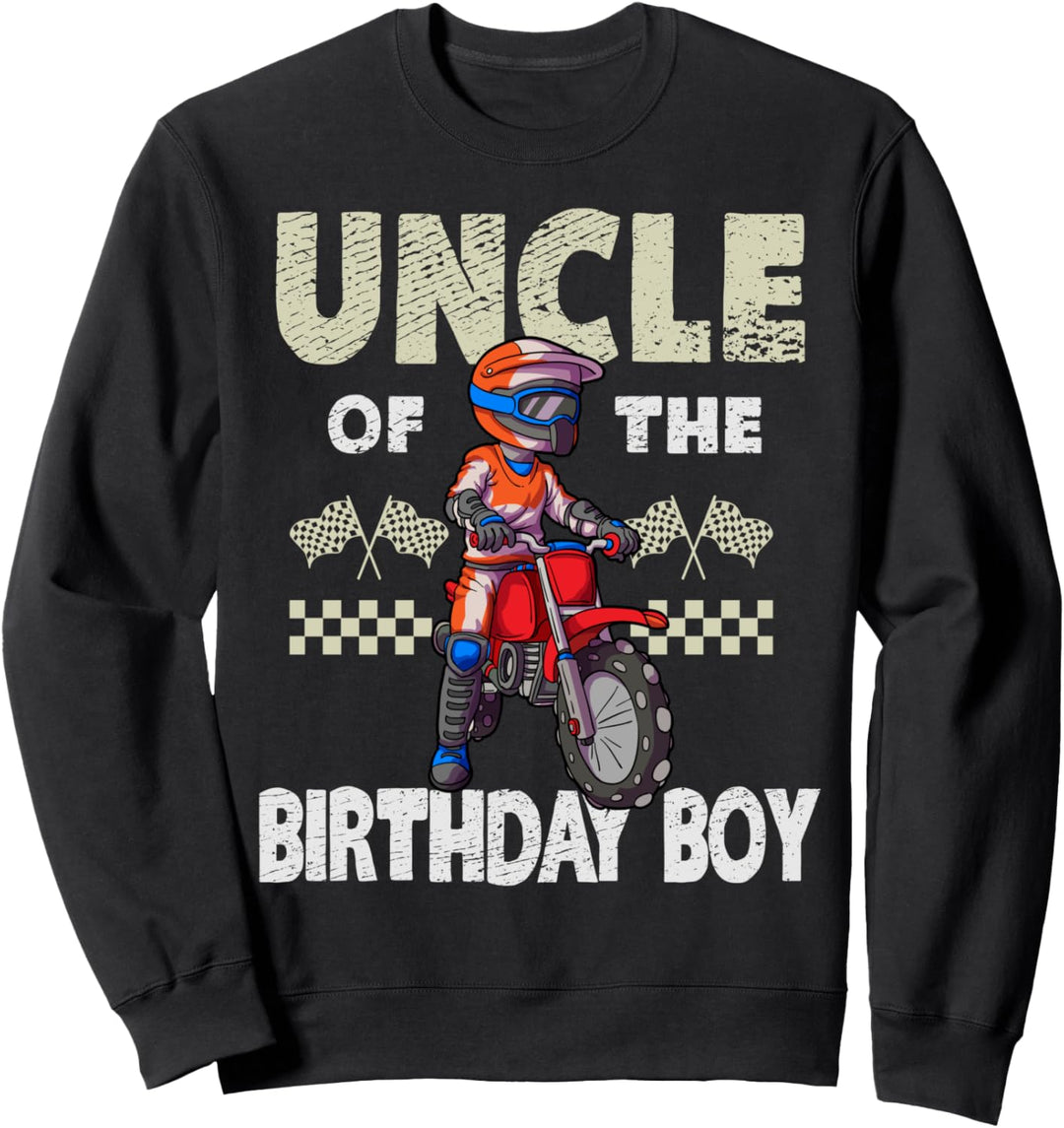 Motocross MX Onkel Geburtstagskind MX Familie Dirt Bike bday Sweatshirt