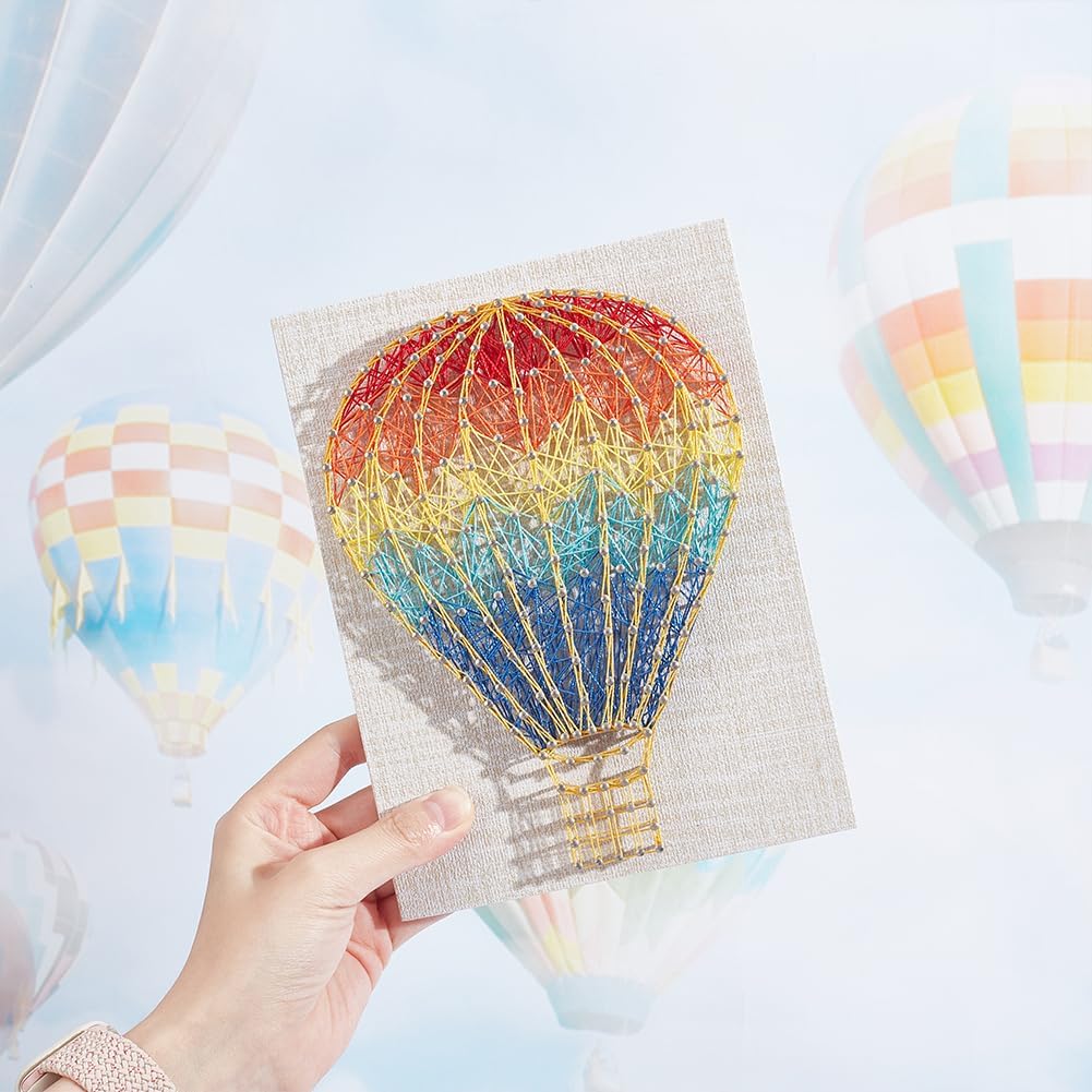 WEBEEDY String Art Kit Für Anfänger, Erwachsene Und Kinder, Handgefertigt Heissluftballons 3D Heissl