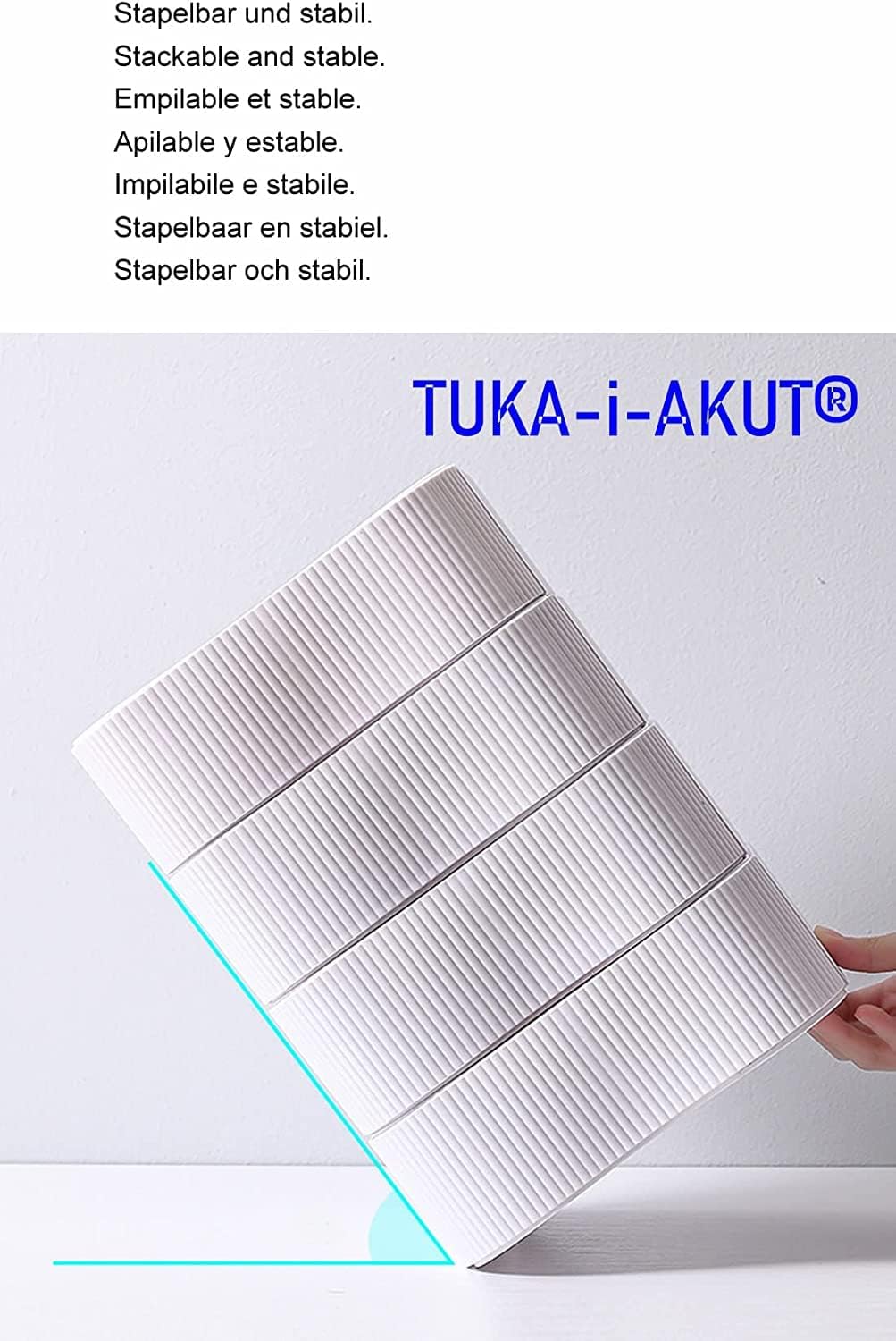 TUKA-i-AKUT [3x Stapelbar Desktop Organizer Schubladenbox Frei Kombinierbar, Schreibtisch Storage Ut