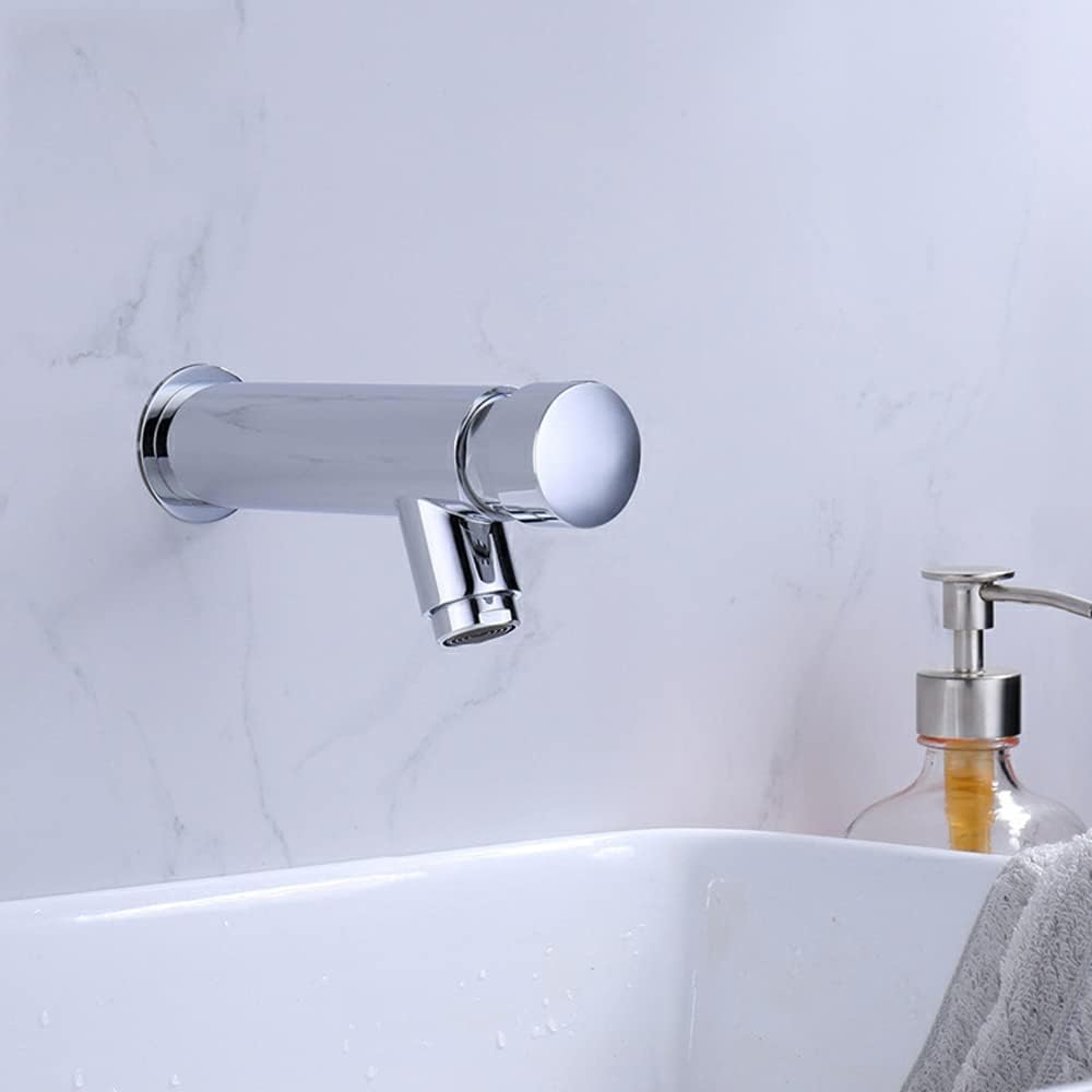Wandmontage, ein Loch, automatisches Schliessen, Wassersparer, kalter Wasserhahn, Kupfer, öffentlich