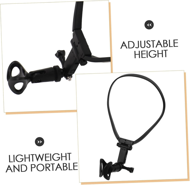 FRCOLOR Neck Hanging Microphone Holder Einstellbar Stabil für Musiker Bühnenauftritt Live Streaming