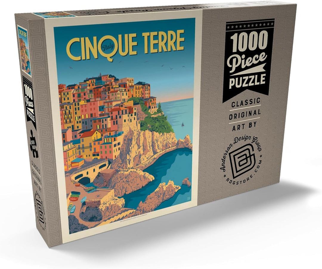 Italien: Cinque Terre, Vintage Poster - Premium 1000 Teile Puzzle - MyPuzzle Sonderkollektion von An