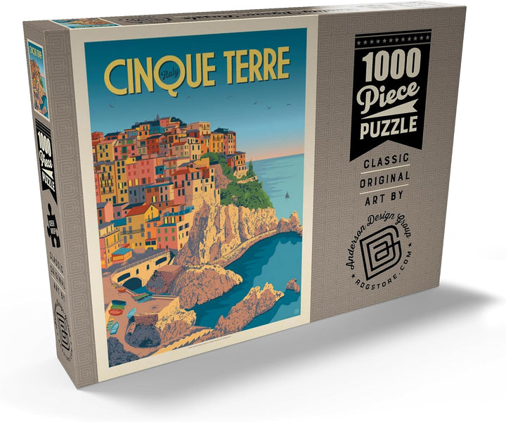 Italien: Cinque Terre, Vintage Poster - Premium 1000 Teile Puzzle - MyPuzzle Sonderkollektion von An