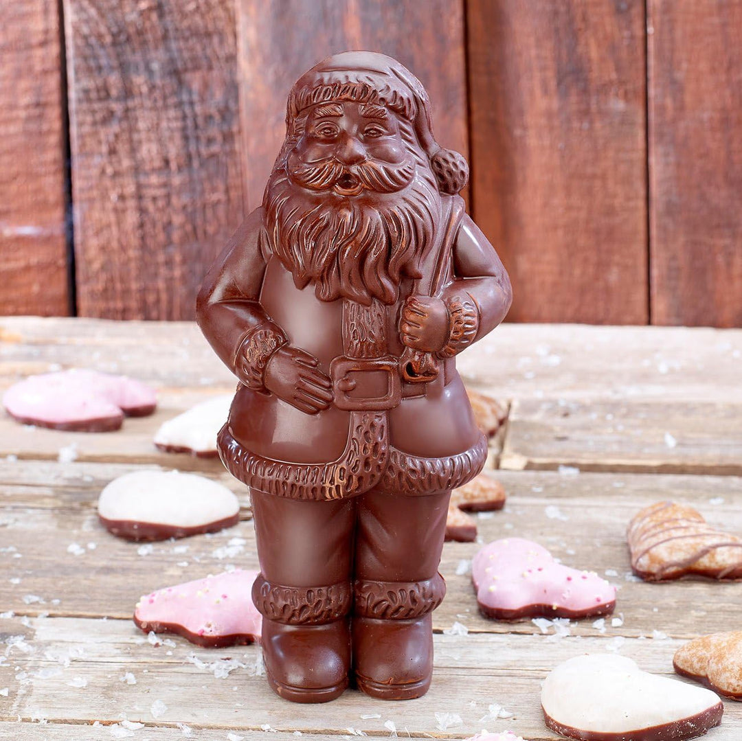 Rosenstein & Söhne 3D Schokoladenformen: 3D Schokoladen-Gussformen-Set XL-Weihnachtsmann (Giessform,