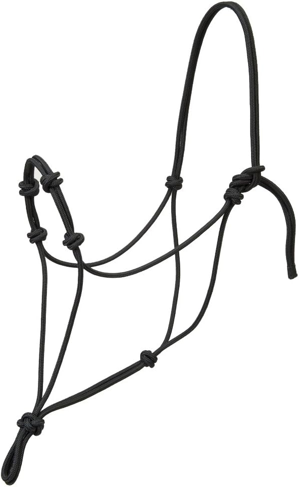 Weaver Leather Silvertip Four Knot Rope Halter Schwarz Average, Schwarz Average