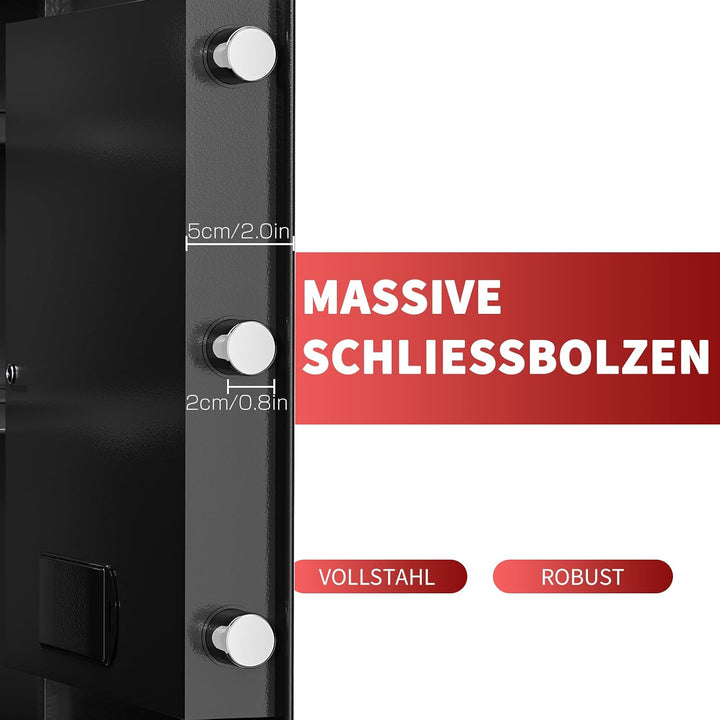 57L Safe Tresor, Grosser Schranktresor, Tresor mit Zahlenschloss, 57L