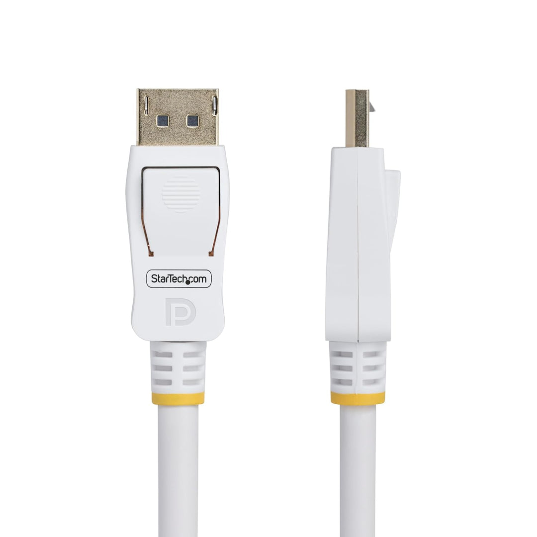 StarTech 3m DisplayPort 1.2 Kabel, 4K 60Hz, 21,6Gbps, VESA-zert., Weiss | DP 1.2 Monitorkabel, Raste