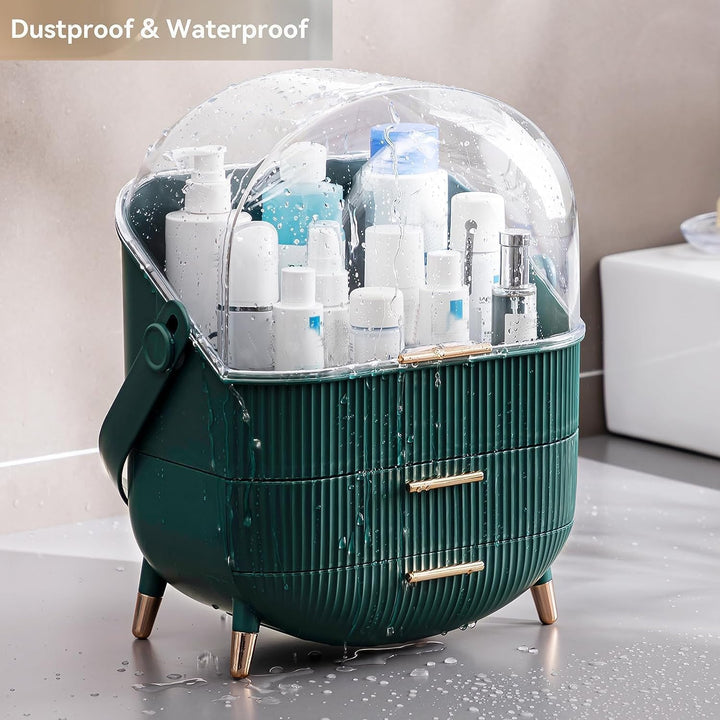 Multifunktionaler Make-up-Koffer, staubdicht, Kosmetik-Aufbewahrungsbox, Organizer, Hautpflegeproduk
