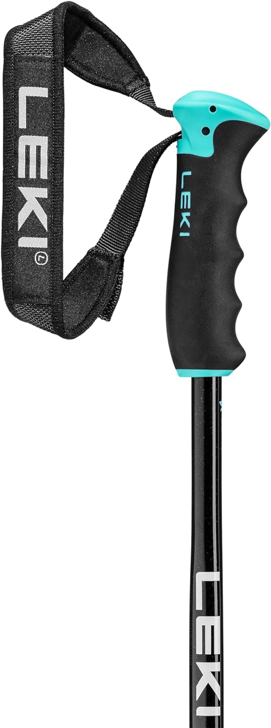 LEKI Damen Neolite Airfoil Skistöcke gunmetal-black-light turquoise 120, gunmetal-black-light turquo