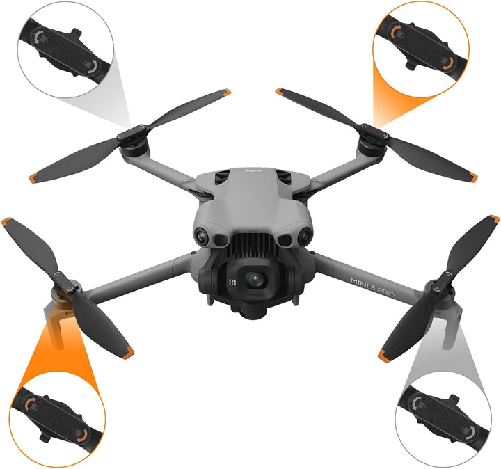 Mini 5 Pro Propeller – 8 Stück Propeller Blätter Ersatzpropeller geräuscharme Blätter Schnellverschl