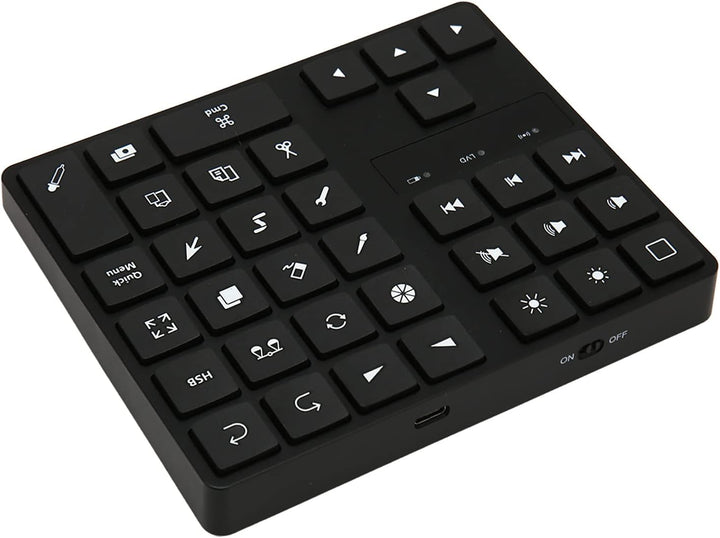 Elprico -Tastatur für Procreate, Shortcut Drawing Keyboard 35 Tasten, Grafiktablett, Wiederaufladbar