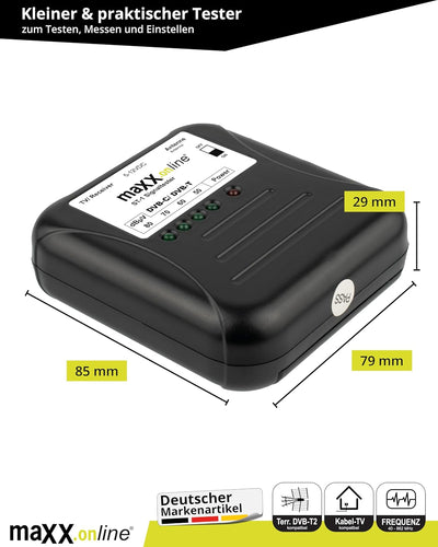 maxx.onLine ST-1 Signaltester Kabelfernsehen DVB-C/DVB-T, analog/digital 40-862 MHz