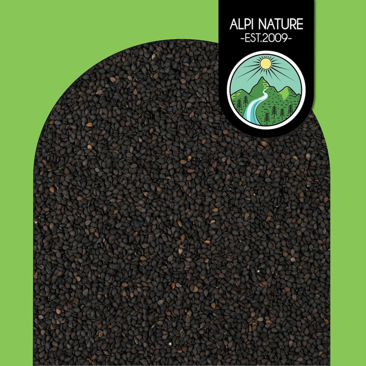 Sesam schwarz (1kg), Schwarzer Sesam 100% natürlich, Schwarze Sesamsamen ohne Zusätze Sesamsamen 1 K
