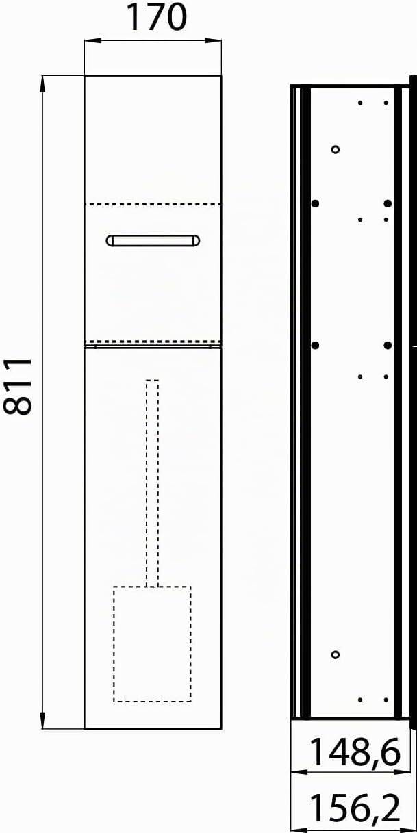 emco ASIS 2.0 Unterputz-Schrankmodul für die Klobürstengarnitur, Badezimmerschrank mit Toilettenpapi
