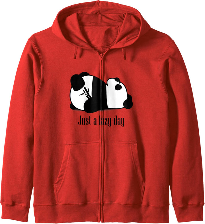 Just a lazy day Fauler Panda Geschenk Kawaii Mann Frau Kind Kapuzenjacke