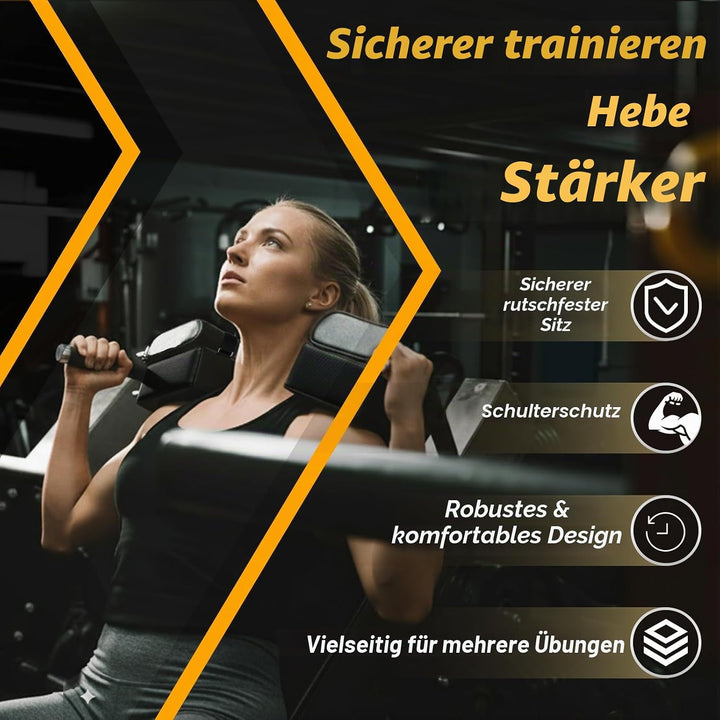 J Bryant Hack Squat Schulterpolster-Set – 4 cm Dicke Universal-Polster für Hack Squat &amp; Beinpresse –