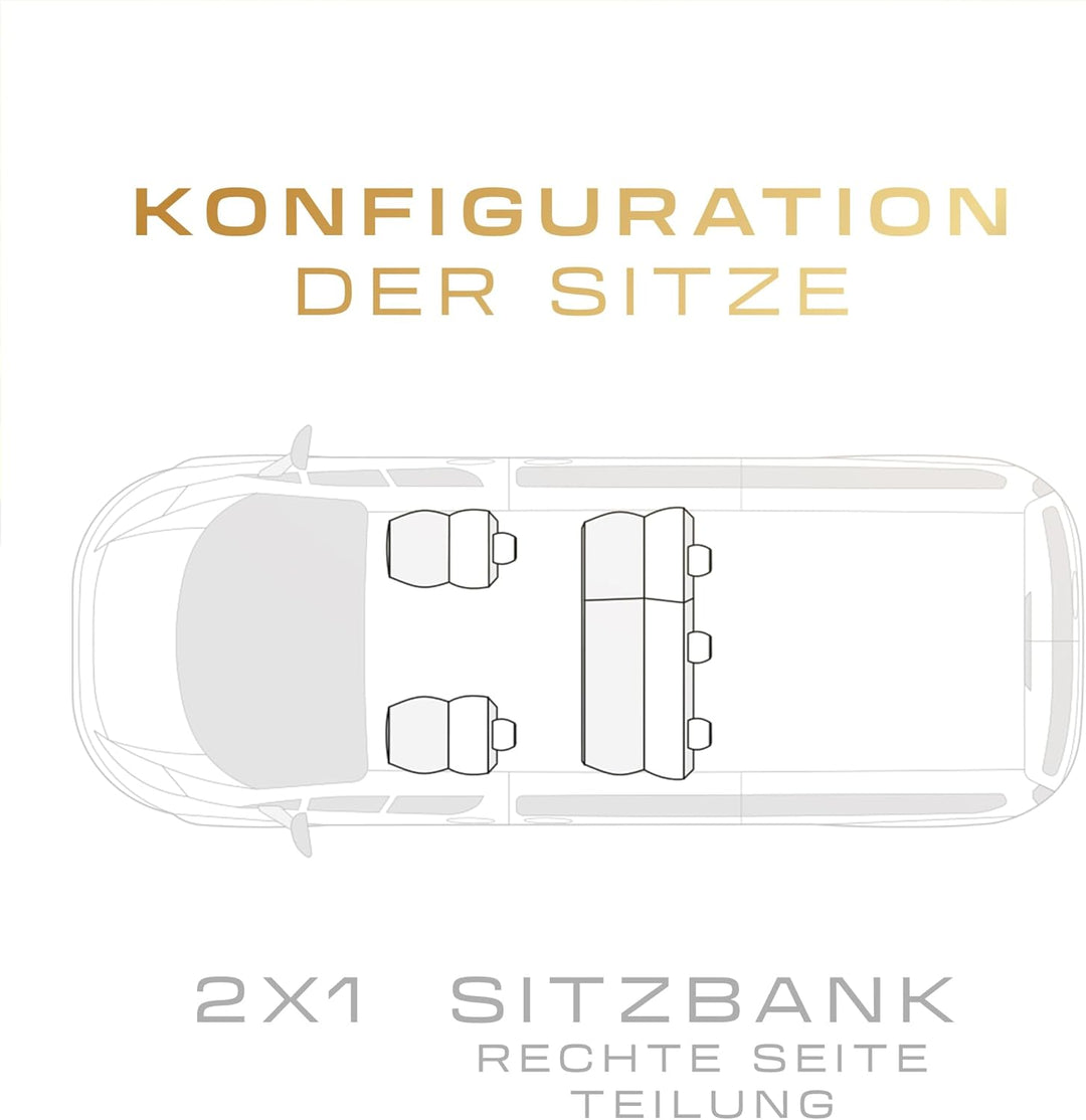 MOTOS Personalisierte sitzbezüge auto für Renault Kangoo II 2007-2021 Perfekt angepasste Autositzbez