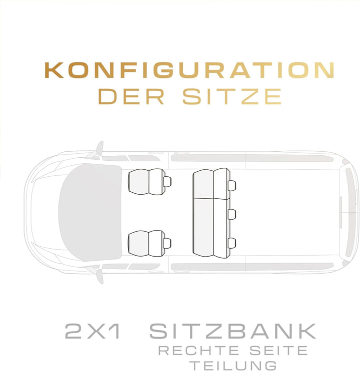 MOTOS Personalisierte sitzbezüge auto für Renault Kangoo II 2007-2021 Perfekt angepasste Autositzbez