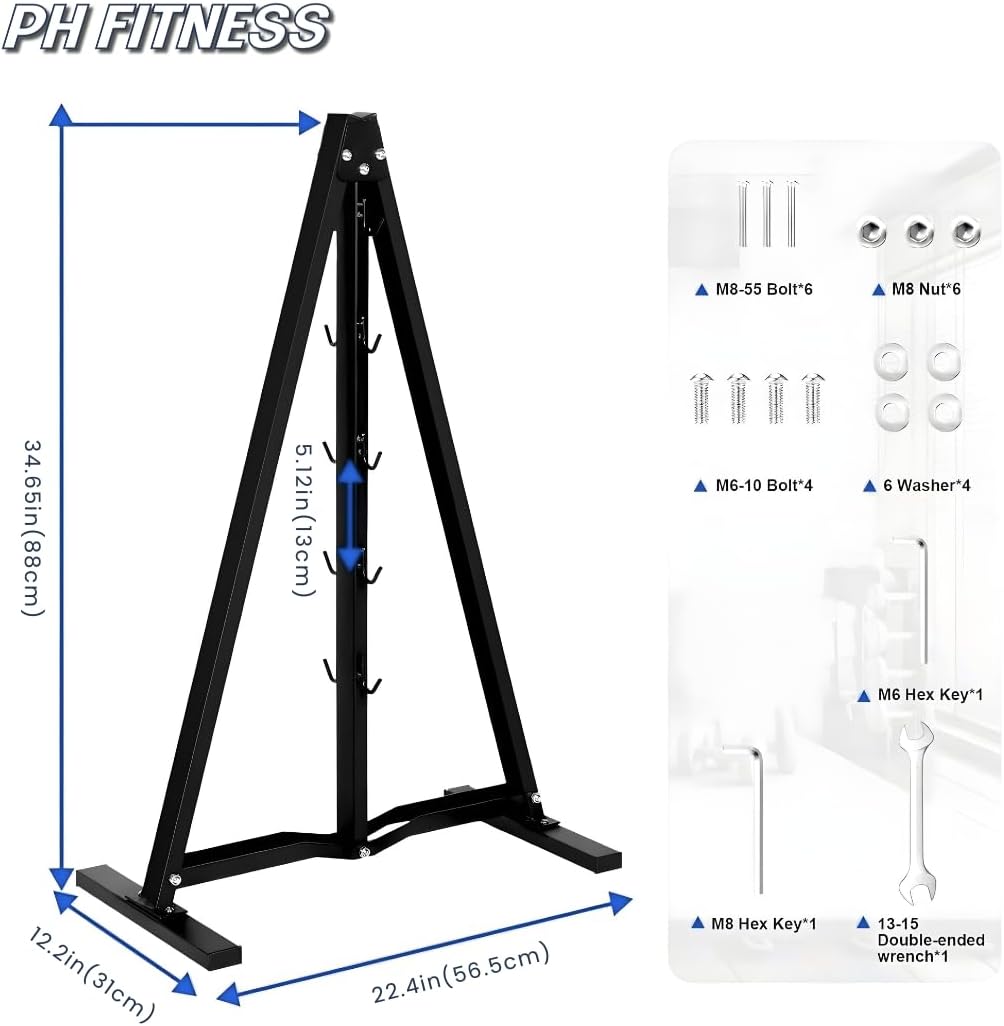 PH Fitness Multi Grip Kabel Zubehör Set – 5 & 7 Stück Kabelanschlüsse mit optionalem A-Frame Rack –