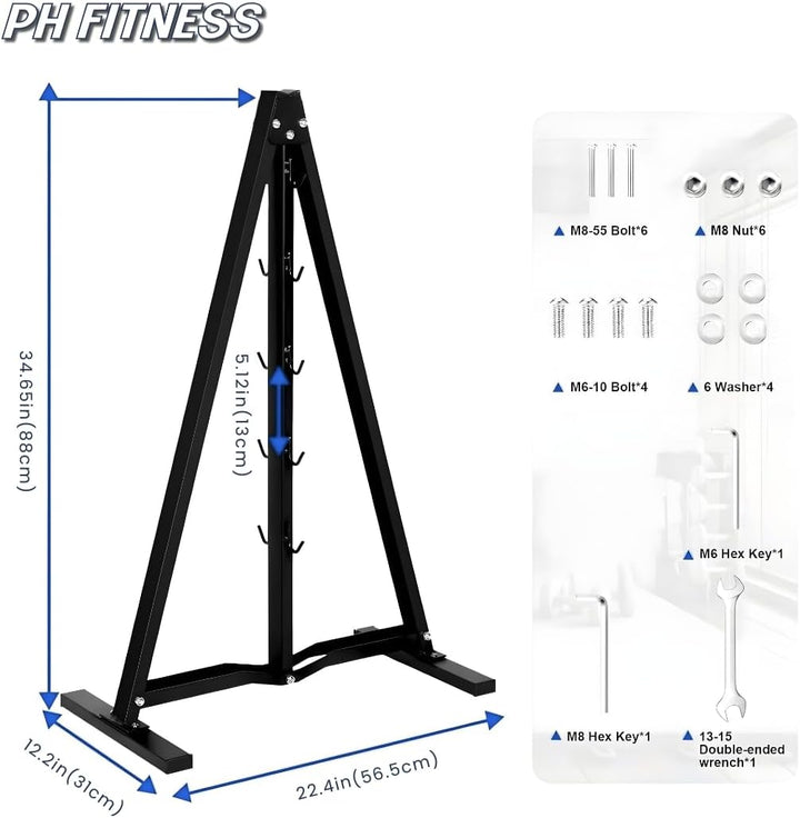 PH Fitness Multi Grip Kabel Zubehör Set – 5 & 7 Stück Kabelanschlüsse mit optionalem A-Frame Rack –